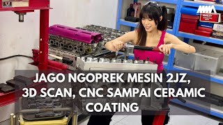 Target Bikin Mesin 1000 HP Cewek Ini Punya Mesin CNC 3D Scan Sampai Ceramic Coating  Garage Tour [upl. by Olumor]