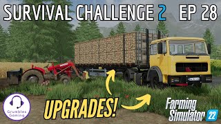 WERE MAKING SERIOUS PROGRESS  Survival Challenge 2  Farming Simulator 22  Episode 28 [upl. by Ilarin]