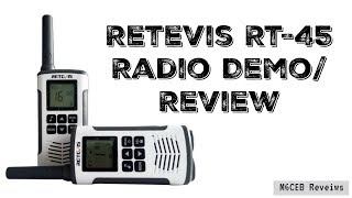 Retevis RT45 PMR Walkie Talkie Radio review FRS Really Durable [upl. by Elicia131]