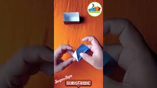 HOW TO MAKE A CONTAINER FROM ORIGAMI PAPER shorts origami izzaorigami [upl. by Dahlia213]