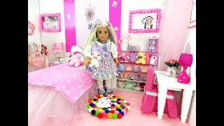 KAWAII ROOM SET UP FOR AMERICAN GIRL DOLL [upl. by Aihsenrad]