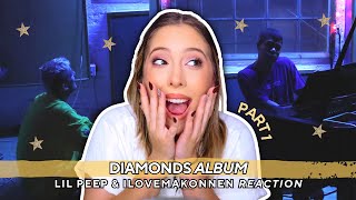 diamonds  lil peep amp ilovemakonnen album reaction 💎 music amp makeup part 1 [upl. by Borek459]