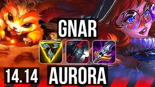 GNAR vs AURORA TOP  5k comeback 42k DMG Legendary 500 games  BR Challenger  1414 [upl. by Erreit]