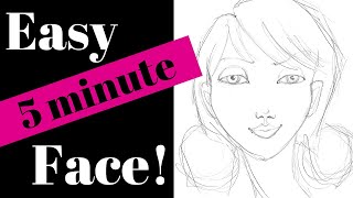 QUICK amp EASY How to Draw a WHIMSICAL FACE in JUST 5 MINUTES [upl. by Omik]