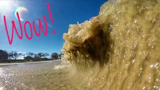 wave shore break sand wall slab gopro [upl. by Iphigenia758]