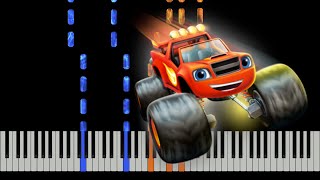 Blaze and the Monster Machines  Theme Song  Piano Tutorial [upl. by Pytlik802]