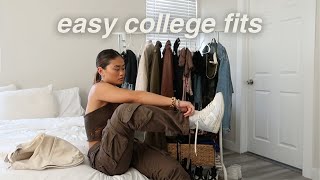 COLLEGE OUTFIT INSPO  easy day to night looks 2022 [upl. by Liponis473]