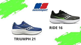 Saucony TRIUMPH 21 e RIDE 16  Nencini Sport [upl. by Lled]