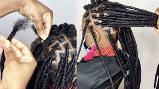 DETAILED TEMPORARY DREADLOCKS EXTENSIONS TUTORIAL  Daixidreadology human hair Locs [upl. by Colton]