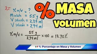 Porcentaje MASAVOLUMEN mm en Solución [upl. by Arerrac718]