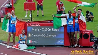 Radio Sportiva  Oro Italia Staffetta 4x100m a Tokyo 2020  Radiocronaca di Filippo Baffa [upl. by Sirenay]