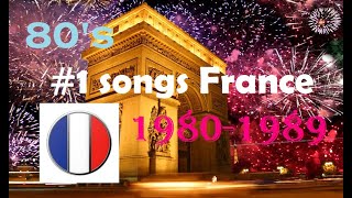 Number one 80s songs from France [upl. by Nanreik]