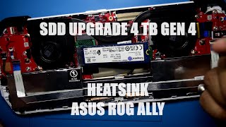 HOW TO UPGRADE SSD ON ASUS ROG ALLY  4TB NVME SSD PCIE 4  HEATSINK  CLOUD RECOVERY FROM BIOS [upl. by Ennelram892]