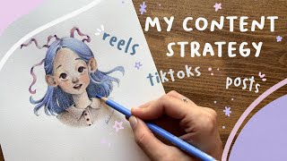 10 Content Ideas for Artists on Social Media ✦ I share my content strategy [upl. by Merv]