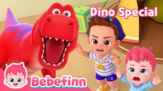 Dino Finger and The Dino World Song Series CompilationㅣBebefinn Nursery Rhymes for Kids [upl. by Berne]