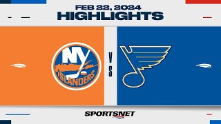 NHL Highlights  Islanders vs Blues  February 22 2024 [upl. by Lilly]