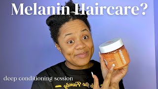 NEW Melanin Hair Care Plumping Deep Conditioner First Impression  CURLMAS [upl. by Sparky]