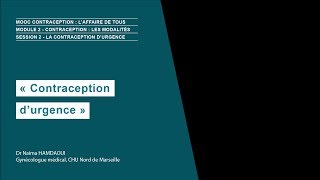 Contraception d’urgence – Dr Naima HAMDAOUI [upl. by Lexa]