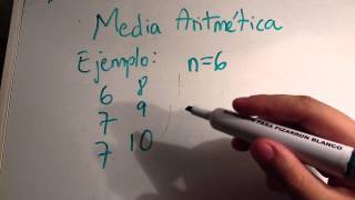 Matemáticas cómo hacer la media aritmética  calcular media aritmética [upl. by Ravid]