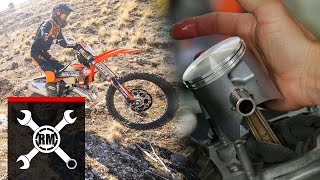 How To Rebuild the Top End on a KTMHusqvarnaGasGas 250 amp 300 2Stroke TPI [upl. by Adnarram532]