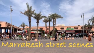 Marrakesh Street scenes Morocco 2023 [upl. by Aiekal]