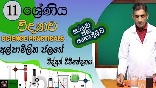 අල්පාම්ලිත ජලය විද්‍යුත් විච්චේදනය  Electrolysis of alkaline water [upl. by Soracco]