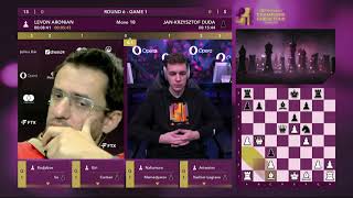 Levon Aronian Blunders A Basic Mate In 1 After Thinking For 5 Minutes Against Duda  CCT Round 6 [upl. by Flavia]