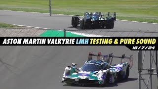 NEW Aston Martin Valkyrie LMH TESTING at Donington Park  Pure V12 Sound [upl. by Ruffo]