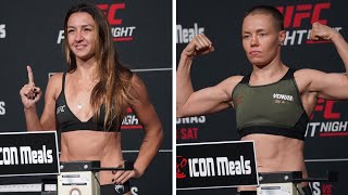 UFC Vegas 89 OFFICIAL WEIGHINS Rose Namajunas vs Amanda Ribas [upl. by Liemaj]