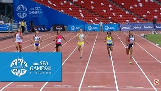 Athletics Womens 200m Round 1 Heat 2 Day 5  28th SEA Games Singapore 2015 [upl. by Theressa585]