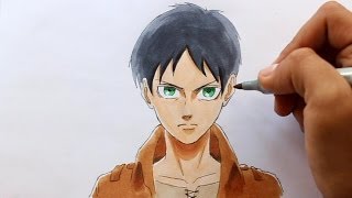 Wie zeichnet man Eren Jaeger Shingeki no Kyojin zeichen Tutorial [upl. by Noeruat412]