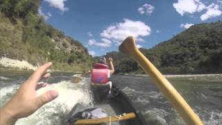 Canoeing down the Wanganui river in New Zealand The 50 50 Rapids [upl. by Anoyek948]