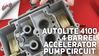 Autolite 4100 4 Barrel Accelerator Pump Circuit [upl. by Eldoree]