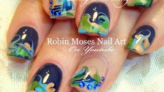 No Water Needed  Drag Marble nail art Tutorial [upl. by Mickelson790]