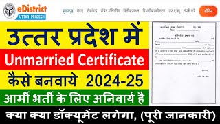 Unmarried Certificate कैसे बनवाएं 202425  अविवाहित प्रमाण पत्र कैसे बनवाएं 202425 [upl. by Sauer5]