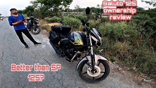 Yamaha Saluto 125 Ownership Review Best mileage bike  Better than sp 125 [upl. by Anoyet307]