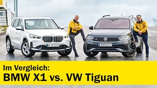 SUV im Vergleichstest BMW X1 vs VW Tiguan  ÖAMTC [upl. by Topping]