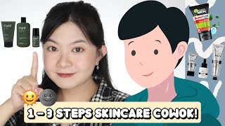 13 Steps Skincare Cowok Simple amp Rekomendasi Produknya🧑🏻 Siapapun Bisa Ikut Stepsnya [upl. by Billmyre327]