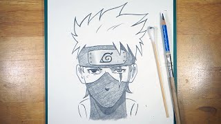 How to Draw Kakashi Hatake  Kakashi Drawing  Easy to Draw [upl. by Atteugram]