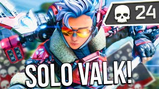 INSANE SOLO VALKYRIE 24 KILLS amp 5564 DAMAGE Apex Legends Season 17 Controller Gameplay [upl. by Eisdnyl]