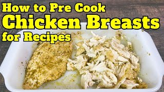 How to PRE COOK CHICKEN BREASTS  Easy Oven Baked Chicken Breast [upl. by Sotsirhc]