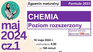 Matura chemia maj 2024  cz1 [upl. by Emlyn]