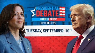 WATCH Trump and Harris face off in their first presidential debate hosted by ABC News [upl. by Crotty]