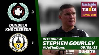 Stephen Gourley Interview  Dundela Vs Knockbreda  9th September2023 [upl. by Thomas]