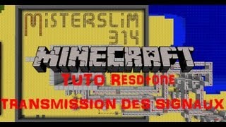 Transmission signal redstone  TUTO Redstone n°2 [upl. by Twitt537]