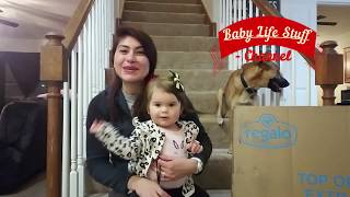 Install Regalo Top of Stair Safety Gate in less than one minute Unboxing Review DIY Install fast [upl. by Labana]