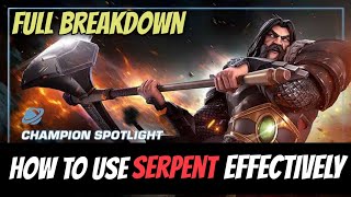 How to use Serpent effectively Full breakdown  Marvel Contest of Champions [upl. by Dazhehs]