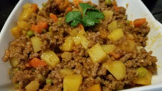 Carne molida con verduras picadillo de res [upl. by Ansilma]