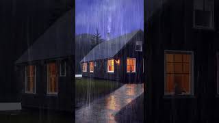 Thunderstorm rain around the house Thunder and lightning Go to sleep rainstormsounds [upl. by Sly]