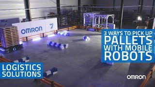 Logistics Industry  3 Ways to Pick Up Pallets With Mobile Robots [upl. by Ardine]